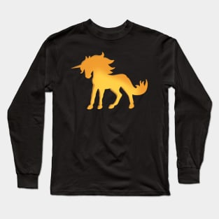 Fierce Unicorn Silhouette Long Sleeve T-Shirt